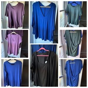 Universal Standard lot of 8 Tees L/SS - Blue, Purple, Green women’s 18/20 U.S. M